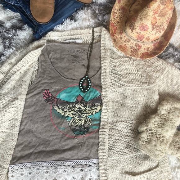 Boho crop tank Like new! - Picture 2 of 4